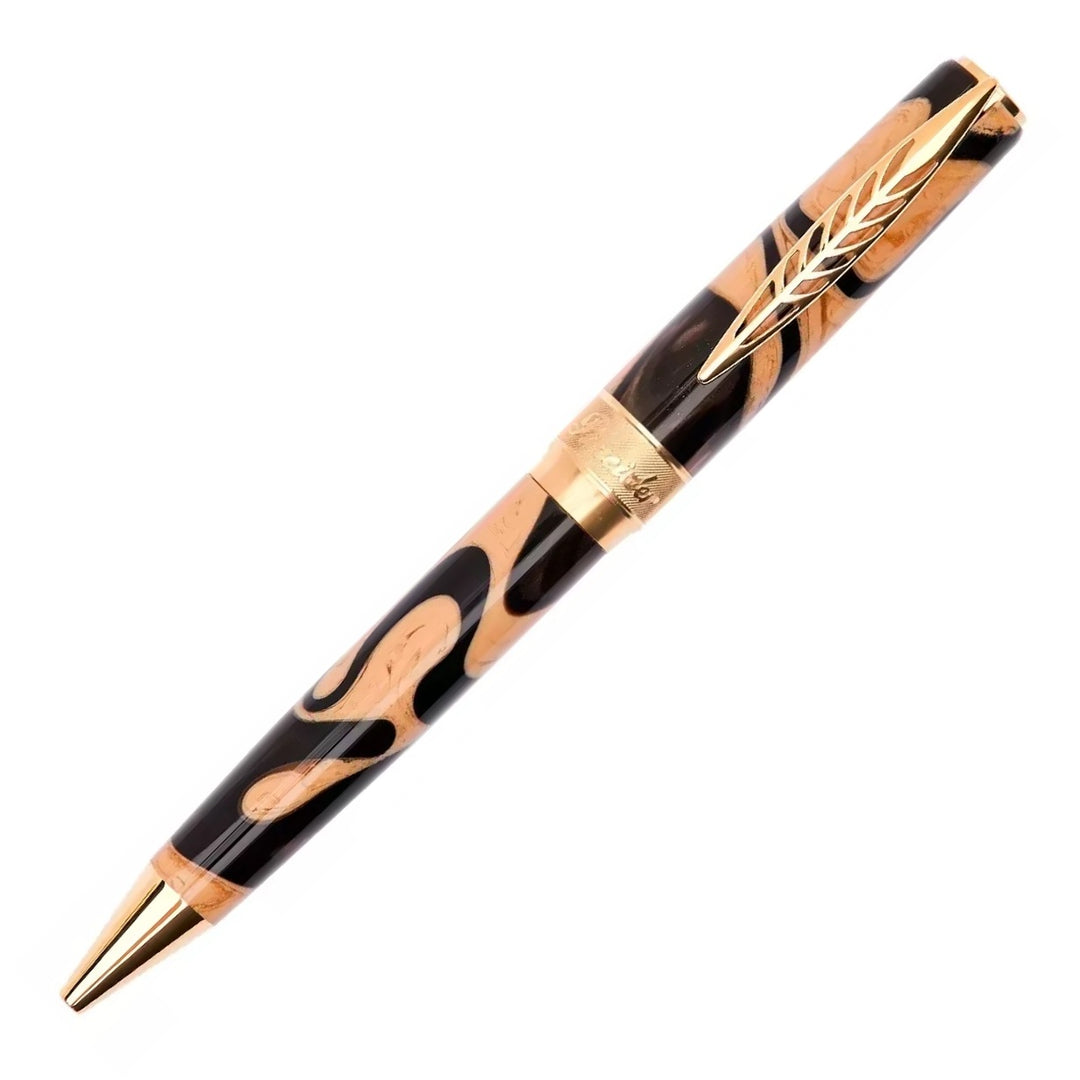 Pineider La Grande Bellezza Rock Ballpoint Pen, Dune & Gold