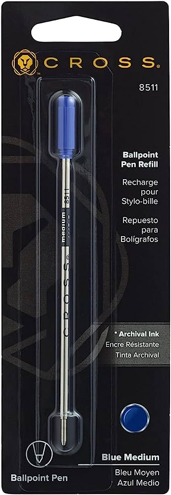 Cross Ballpoint Pen Refills, Blue Medium, #8511