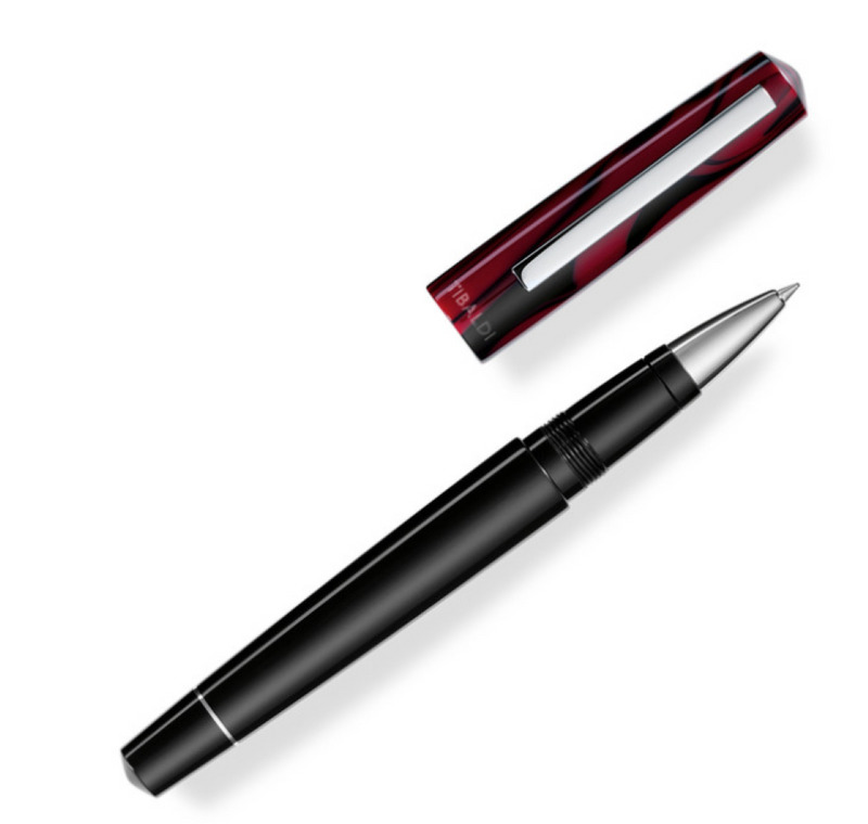 Tibaldi Infrangibile Mauve Red Resin Rollerball Pen