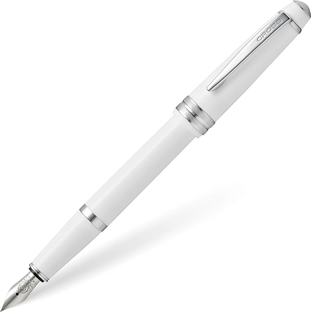 Cross Bailey Light Fountain Pen, White Lacquer Resin & Chrome