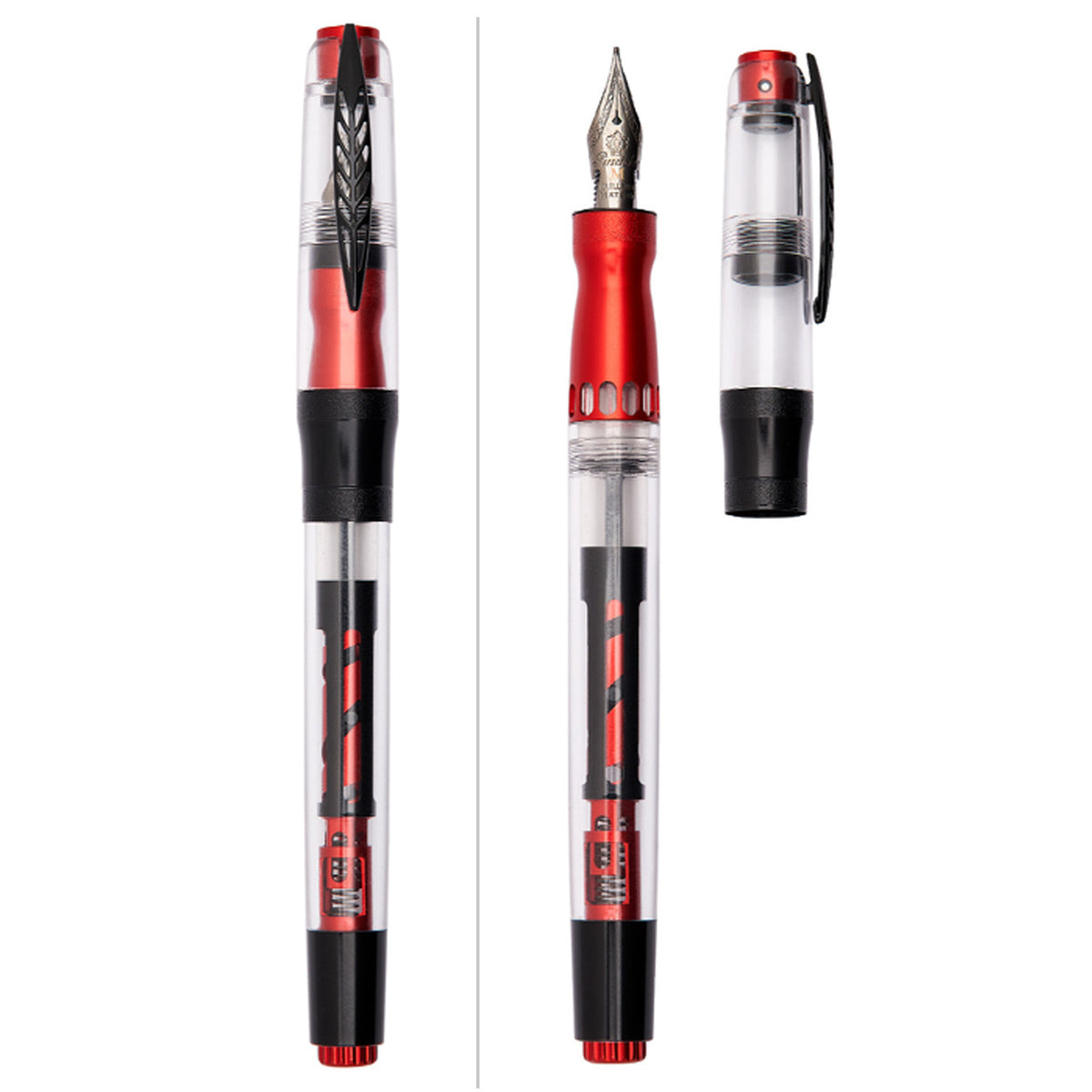 Pineider Mystery Filler Demo Fountain Pen, Red & Black