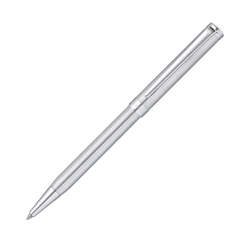 Sheaffer Intensity Ballpoint Pen, Herringbone Chrome, No Box