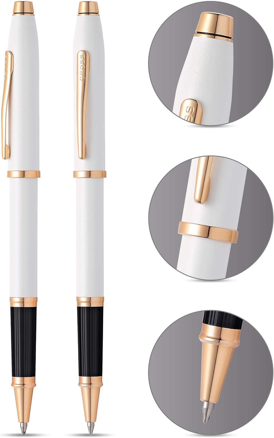 Cross Century II Rollerball Pen, Pearlescent White & Rose Gold