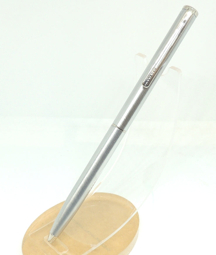 Sheaffer Fashion Ballpoint Pen, Brushed Chrome, USA Made, No Box