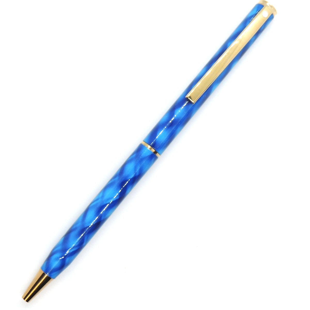 Sheaffer Fashion Ballpoint Pen, Blue Tarten, USA Made, No Box