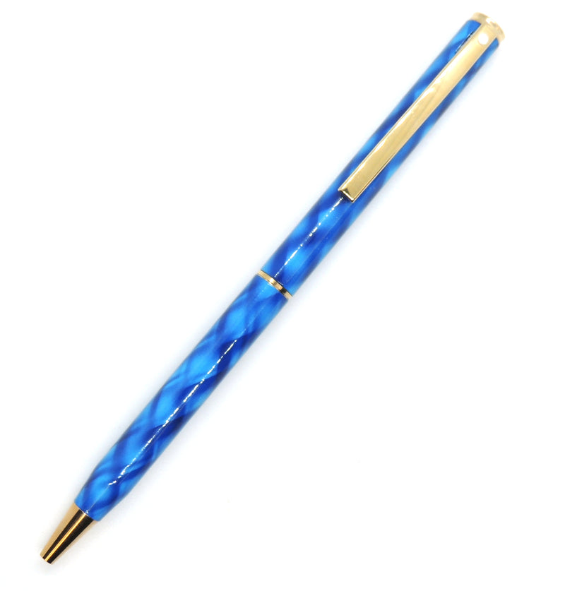 Sheaffer Fashion Ballpoint Pen, Blue Tarten, USA Made, No Box