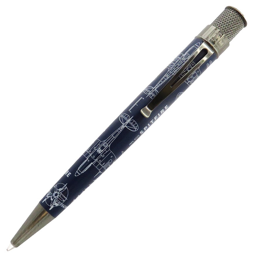 Retro 51 Tornado Imperial War Museums Rollerball Pen, Spitfire Blueprint