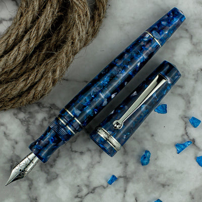 Maiora Aventus Impero Fountain Pen, Blue & Palladium