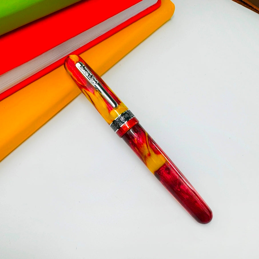 Conklin Misto Exclusive Jonathan Brooks Resin Fountain Pen, Lava Flow (Free OmniFlex Nib)