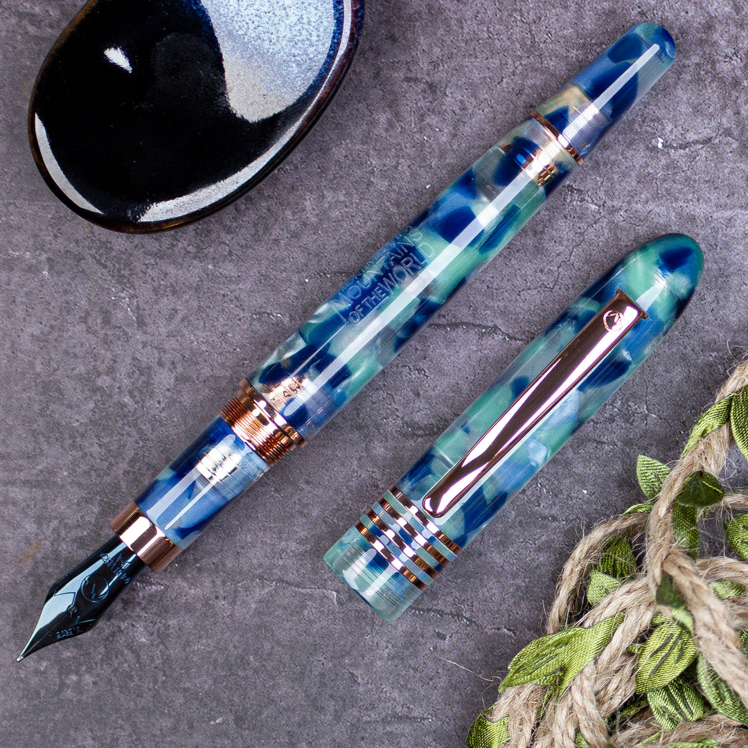 Monteverde Mountains of the World Fountain Pen, Blue Mountain