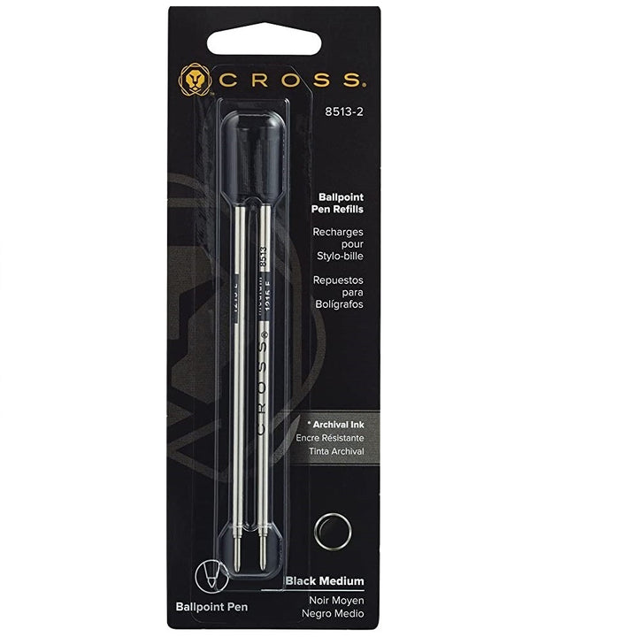 Cross Ballpoint Pen Refills, Black Medium, #8513