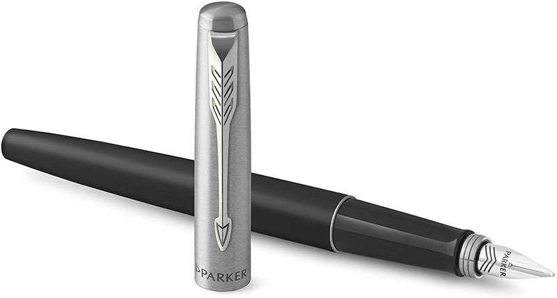 Parker Jotter Fountain Pen, Black & Chrome
