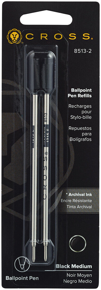 Cross Ballpoint Pen Refills, Black Medium, #8513