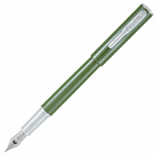 Conklin Coronet Fountain Pen, Olive & Chrome