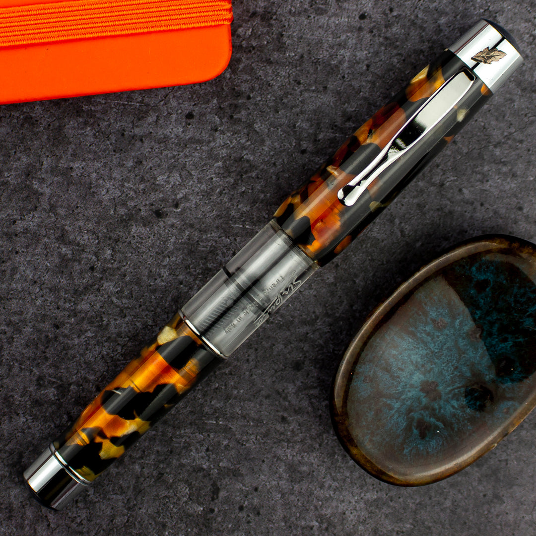 Stipula La Ventidue-22 Tartarugato Clear Fountain Pen