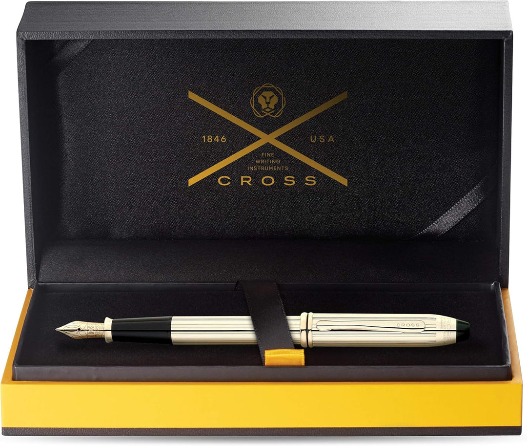 Cross Townsend Fountain Pen, 10k Gold Filled, Medium Nib