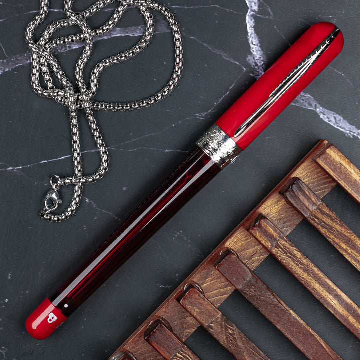 Pineider Avatar Twin Tank Touchdown Fountain Pen, Devil Red