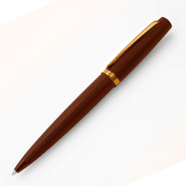 Diplomat Viper Ballpoint Pen, Brown Guilloche