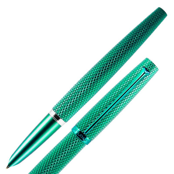 Diplomat Viper Fountain Pen, Green Guilloche