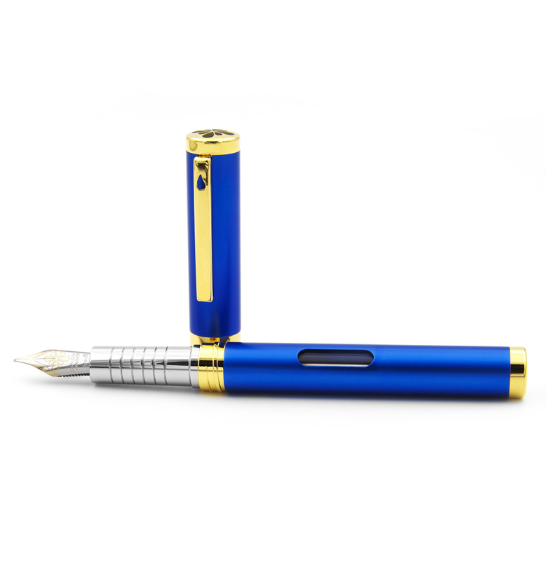 Diplomat Nexus Fountain Pen, Blue & Gold, 14k Nib