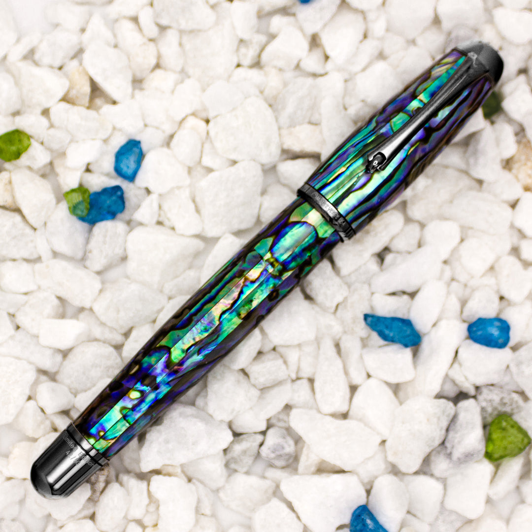 Monteverde Super Mega Limited Edition Abalone Rollerball Pen, Gunmetal Trim