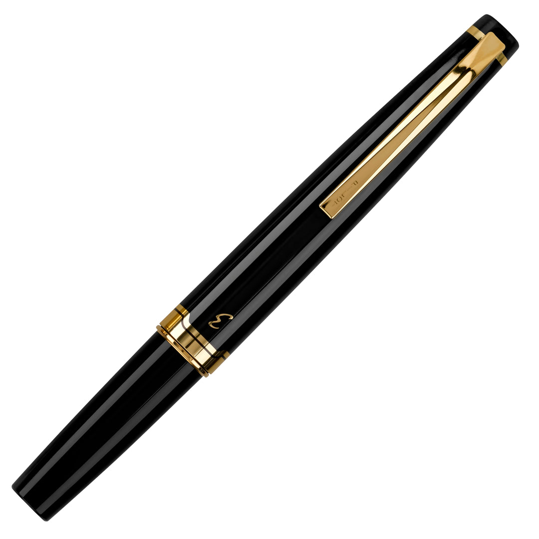 Pilot E95s Fountain Pen, Black Barrel & Gold Accents