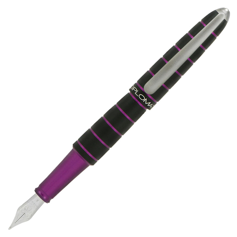 Diplomat Elox Fountain Pen, Purple & Black