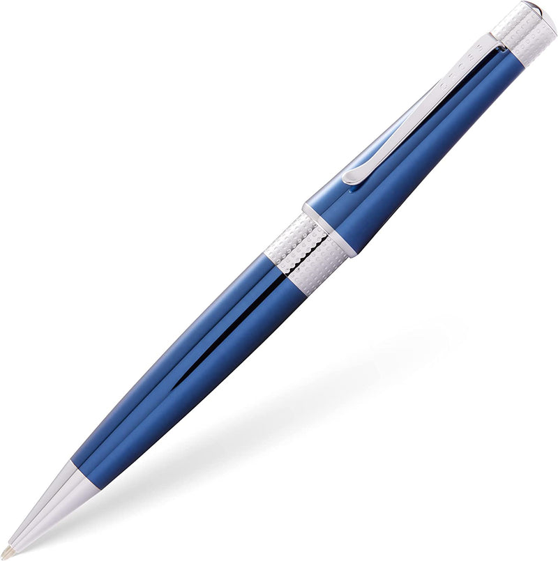 Cross Beverly Ballpoint Pen, Cobalt Blue & Chrome
