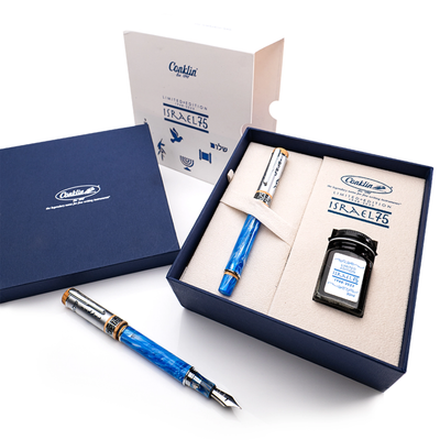 Conklin Israel 75th Anniversary Limited Edition Fountain Pen & Ink Bottle Set