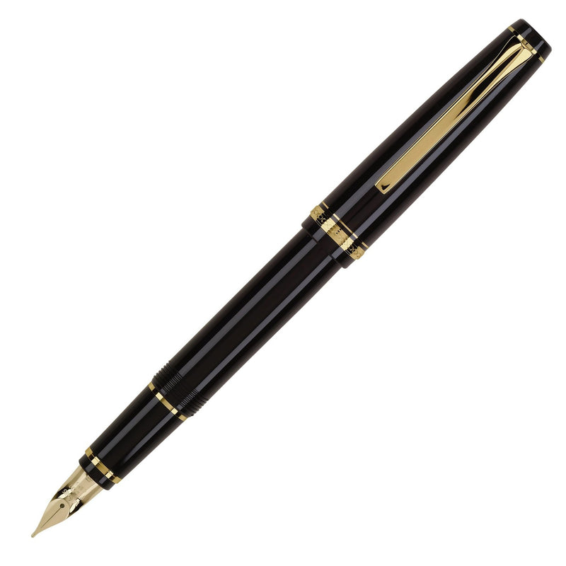Pilot Falcon Fountain Pen, Black & Gold