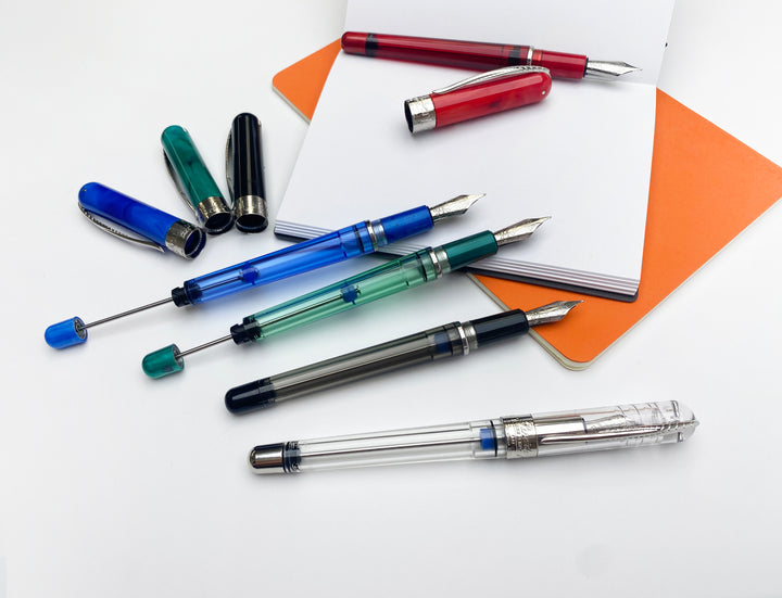 Pineider Avatar Twin Tank Touchdown Fountain Pen, Forest Green