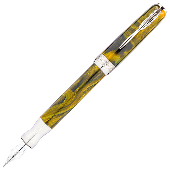 pineider-la-grande-bellezza-fountain-pen-tigers-yellow-broad-pensavings