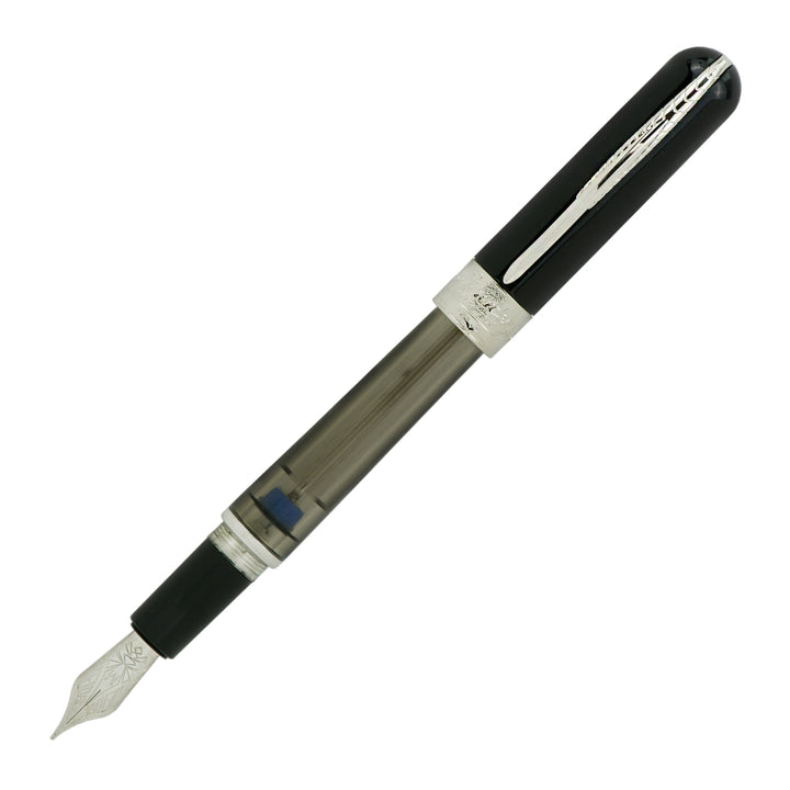 Pineider Avatar Twin Tank Touchdown Fountain Pen, Graphene Black