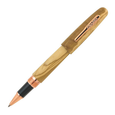 Conklin All American Limited Edition Olive Wood Rollerball Pen, Rose Gold Trim