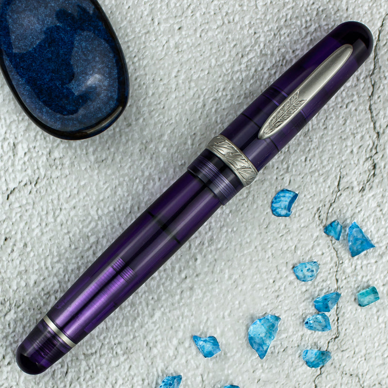 Stipula Etruria Limited Edition Rainbow Fountain Pen, Clear Purple