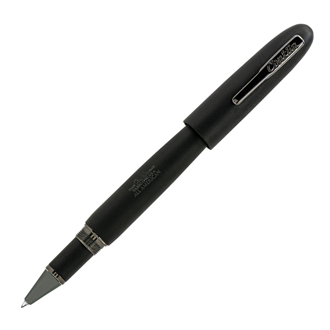 Conklin All American Limited Edition Rollerball Pen, Matte Black & Gunmetal