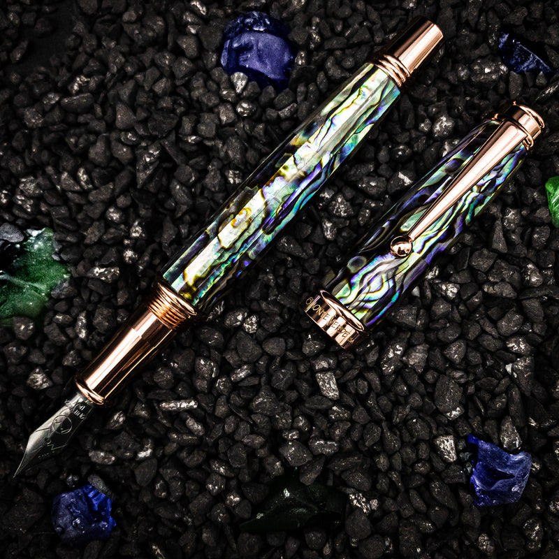 Monteverde Invincia Limited Edition Abalone Shell Fountain Pen, Rose Gold Trim
