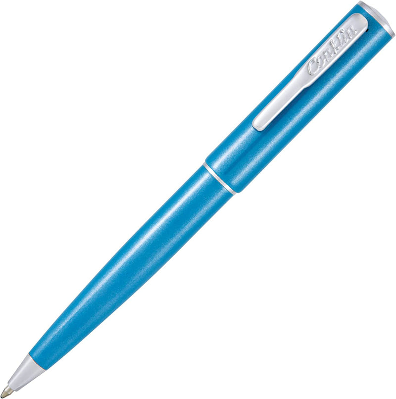 Conklin Coronet Ballpoint Pen, Turquoise & Chrome