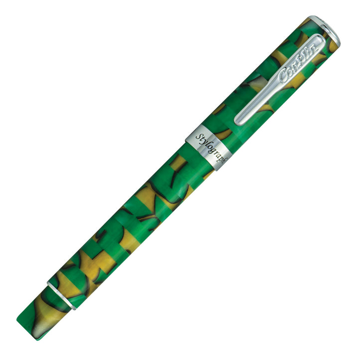 Conklin Stylograph Mosaic Fountain Pen, Green & Brown