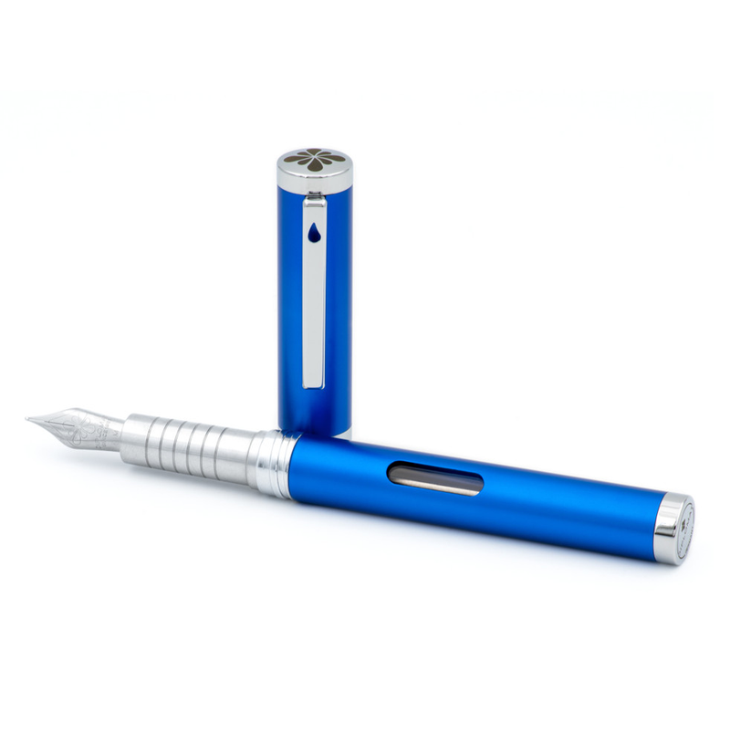 Diplomat Nexus Fountain Pen, Blue & Chrome