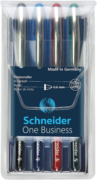 Schneider One Business Rollerball Pens, Assorted Ink, .6mm