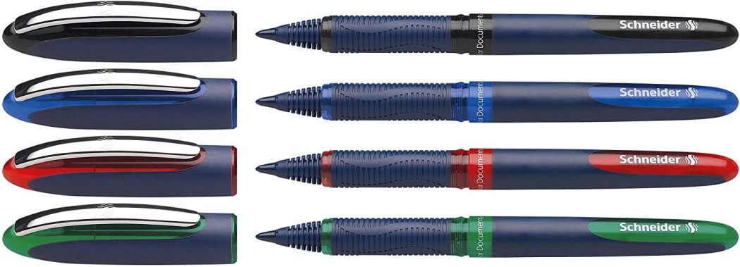 Schneider One Business Rollerball Pens, Assorted Ink, .6mm