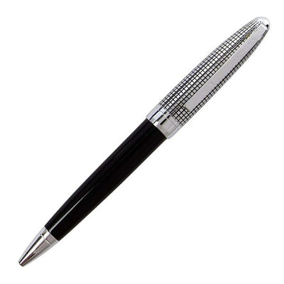 Cross Revere Ballpoint Pen, Tuxedo Cross Grid Black & Chrome