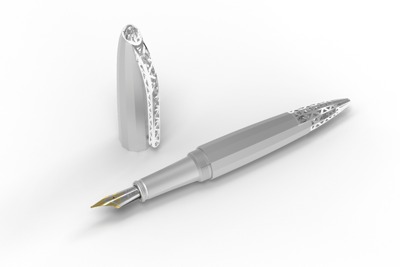 Diplomat Limited Edition Zepp Fountain Pen, Chrome