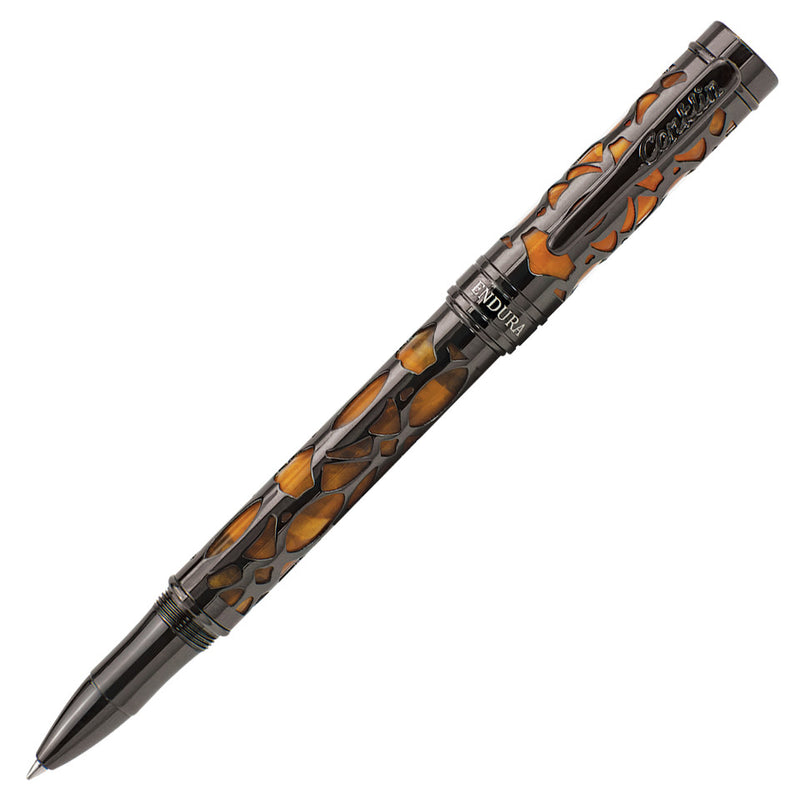 Conklin Endura Deco Crest Rollerball Pen, Orange & Gunmetal