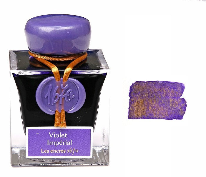 J Herbin 1670 Fountain Pen Ink Bottle, Violet Imperial