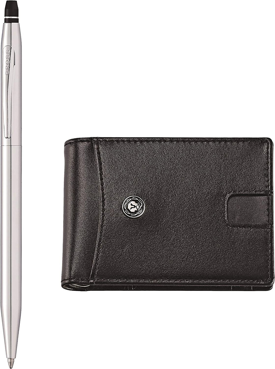 Cross Click Ballpoint Pen & Leather Wallet Gift Set