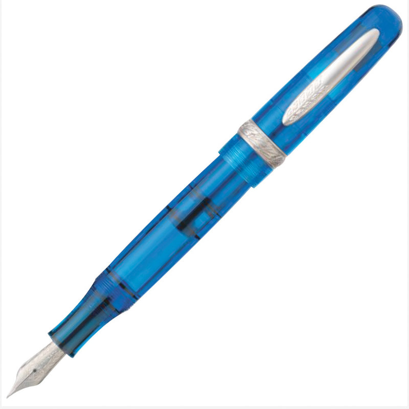Stipula Etruria Limited Edition Rainbow Fountain Pen, Clear Blue