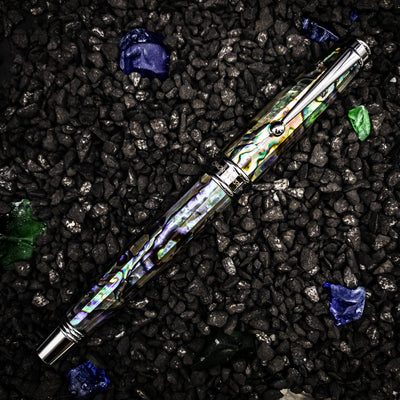 Monteverde Invincia Limited Edition Abalone Shell Fountain Pen, Chrome Trim