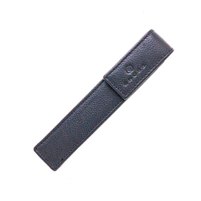 Cross Single Leather Pen Case, Snap Closure, Black